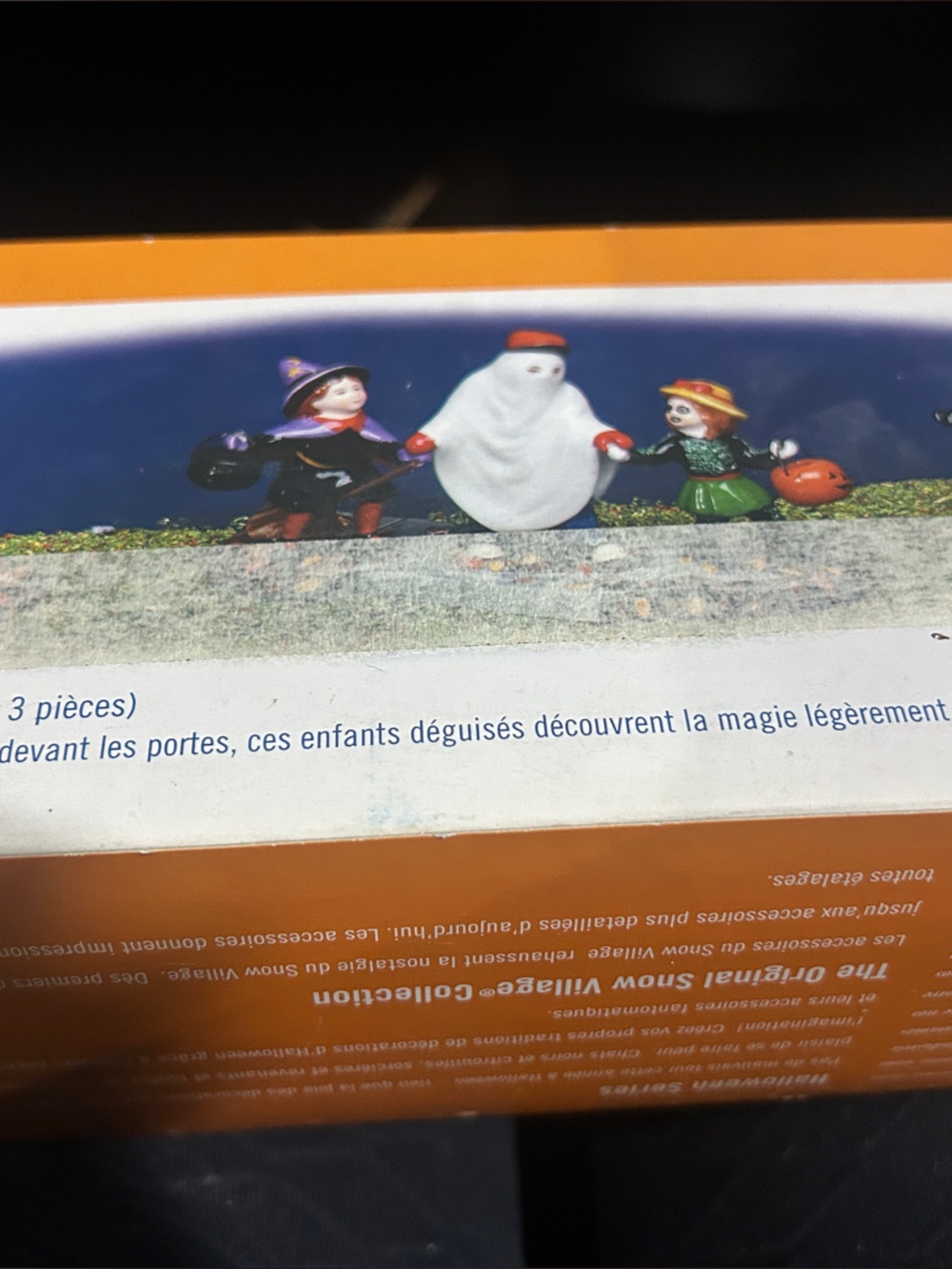 Halloween Snow Village Box — Orange & White Packaging